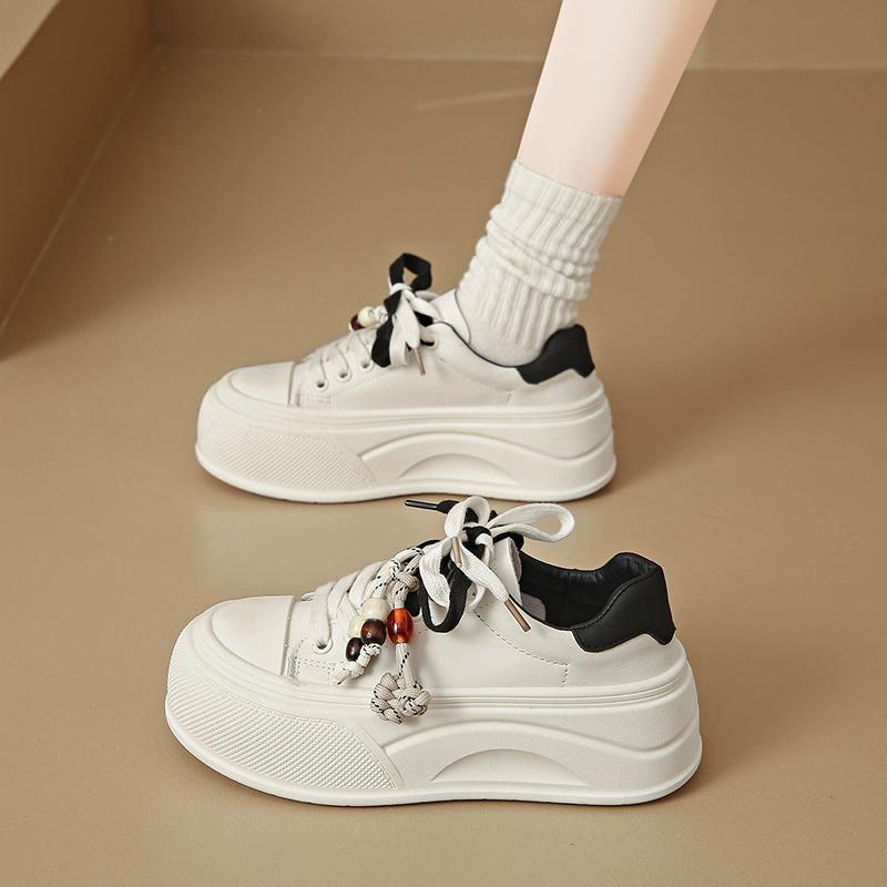 

Fashion CRLAYDK Women s Classic White Sneakers Casual Skate Fashion Low Top Shoes PU Leather Ladies Walking Platform Anti Slip Tennis 40