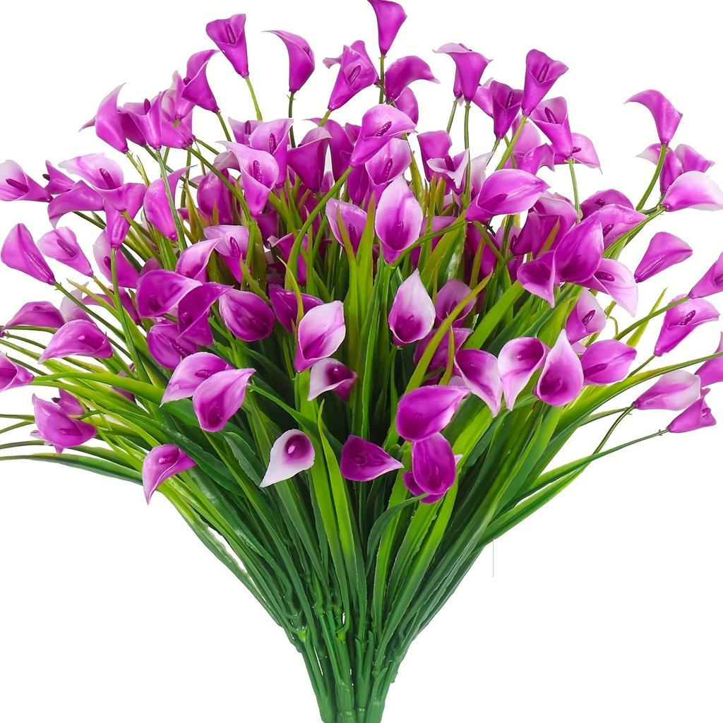 Artificial Tulips, Vibrant Mixed Colors Realistic Plastic Flowers for Indoor and Outdoor Decor, Great for Home, Porch, and Cemetery Decor