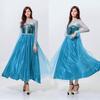 Elsa Character Princess Dress Frozen Halloween Cosplay Fairy Tale Princess Queen Costume Blue Dress