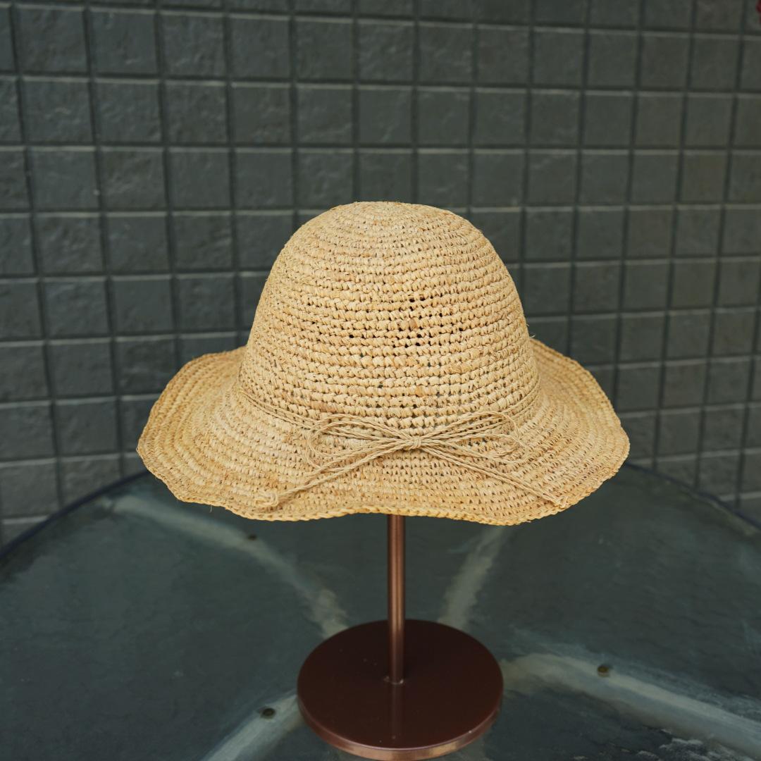 

Korean Japanese Versatile Casual Lafite Striped Woven Jazz Top Hat Women S Summer Sunshade Sunscreen Short Brim Straw Hat M（56-58cm）