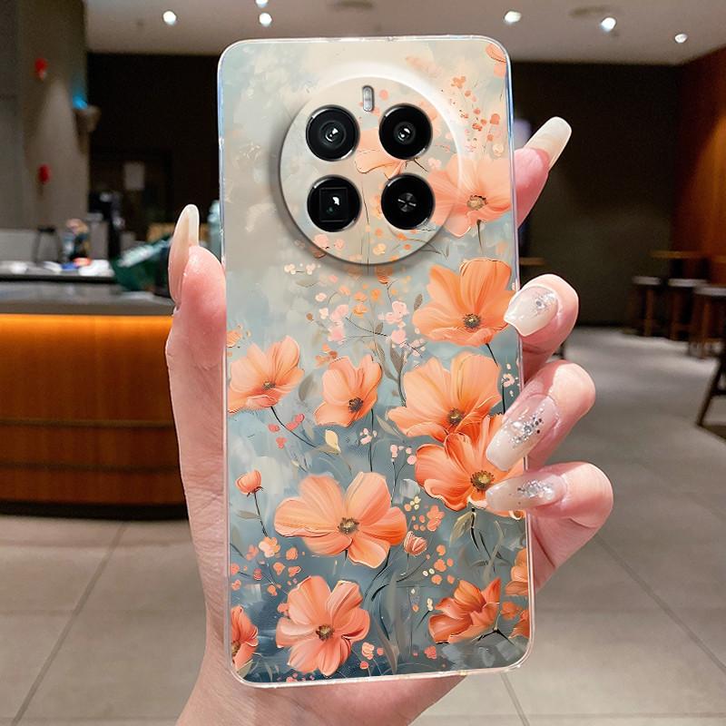 Case For Realme GT 5 Pro Casing Luxury Butterfly Flower Clear Soft TPU Silicone Back Cover For Realme GT5 Pro GT5Pro Phone Cases