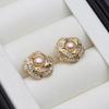 Genuine Freshwater Pearl Earrings for Women,Small Natural Stud Earrings Pearl Wife Mother Birthday Gift White