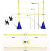 Coordination Hurdles - Plots + Cones + Accessories Set - Child Motor Skills Course, Football Training Dog Dressage - Sports Equipment Scale Rhythm Foo