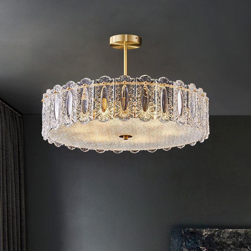Nordic Copper Crystal Chandelier - Luxury French Design for Entrance, Balcony, Bedroom, or Cloakroom