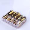 10 Rollen/Box Nagelsticker Decals 3D Gold Silber Aluminiumfolien Papier Floral Chamäleon Nail Art Dekorationen für Maniküre Dekoration