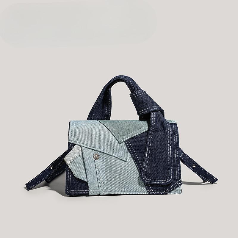 Simple Denim Small Square Bag Female Niche Design Handbag All Fashion Single Shoulder Crossbody Bag