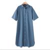 Women's Denim Dress, Shirt Collar Denim Casual Dress