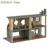 Abandoned Ruined Buildings MOC WW2 Pubg Military Base DIY Scenes Building Blocks Set Parts for Army Soldier Figures Boys Toys