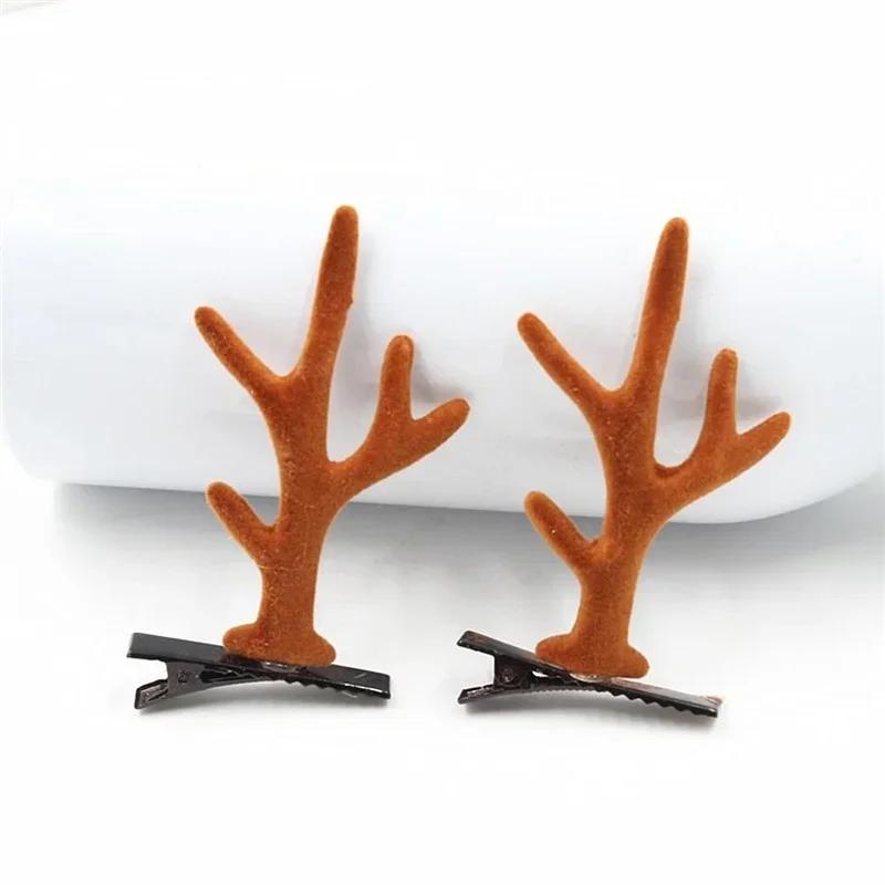 Christmas Cute Elk Antlers Headband Hairpin Christmas Hairpin Creative Christmas Gift DIY Hair Accessories for Girls