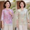 New Arrival Summer Blouse: Elegant Chinese Style Women's Top for Middle-Aged & Elderly - Age-Reducing Mother’s Shirt