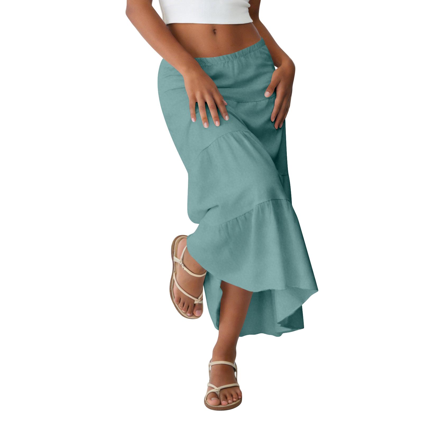 

Women s Casual Fashion -Color Midi Skirt S