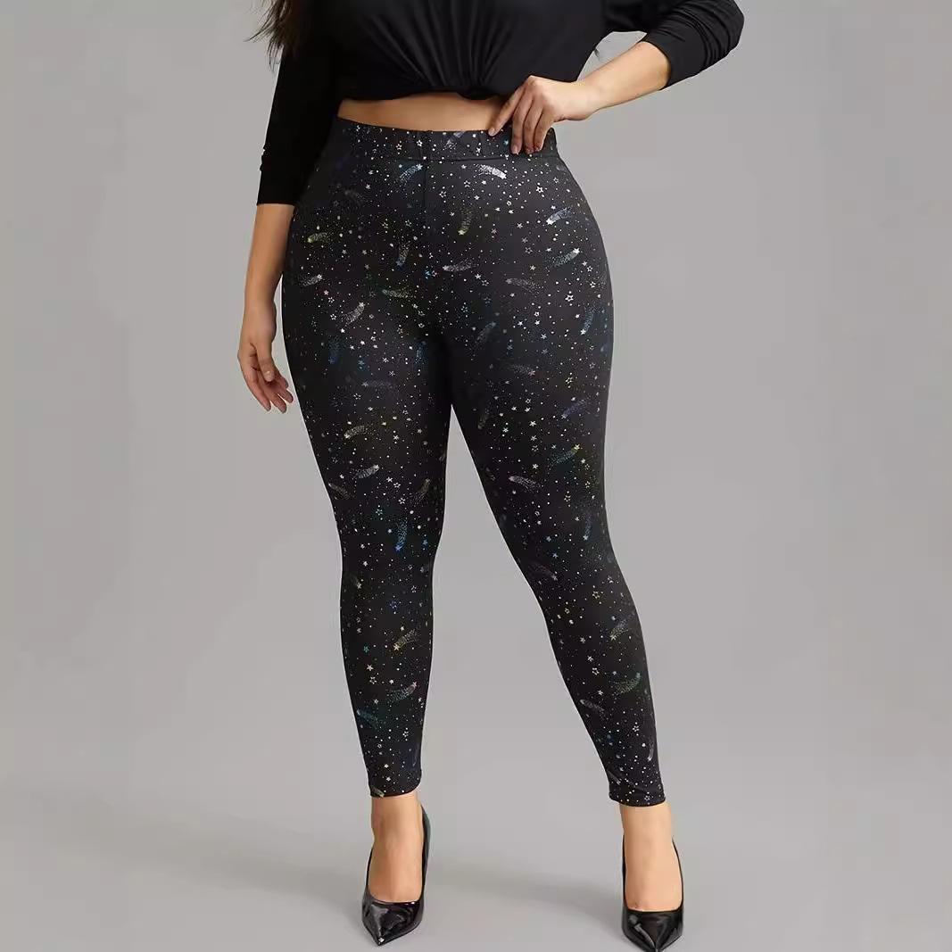 

Женские штаны для йоги больших размеров, повседневные штаны Star 3XL чёрный