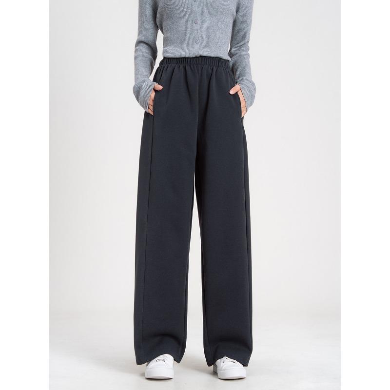 

Белые женские брюки новые осенне-зимние полированные ленивые свободные широкие брюки популярные повседневные брюки L темно-синий