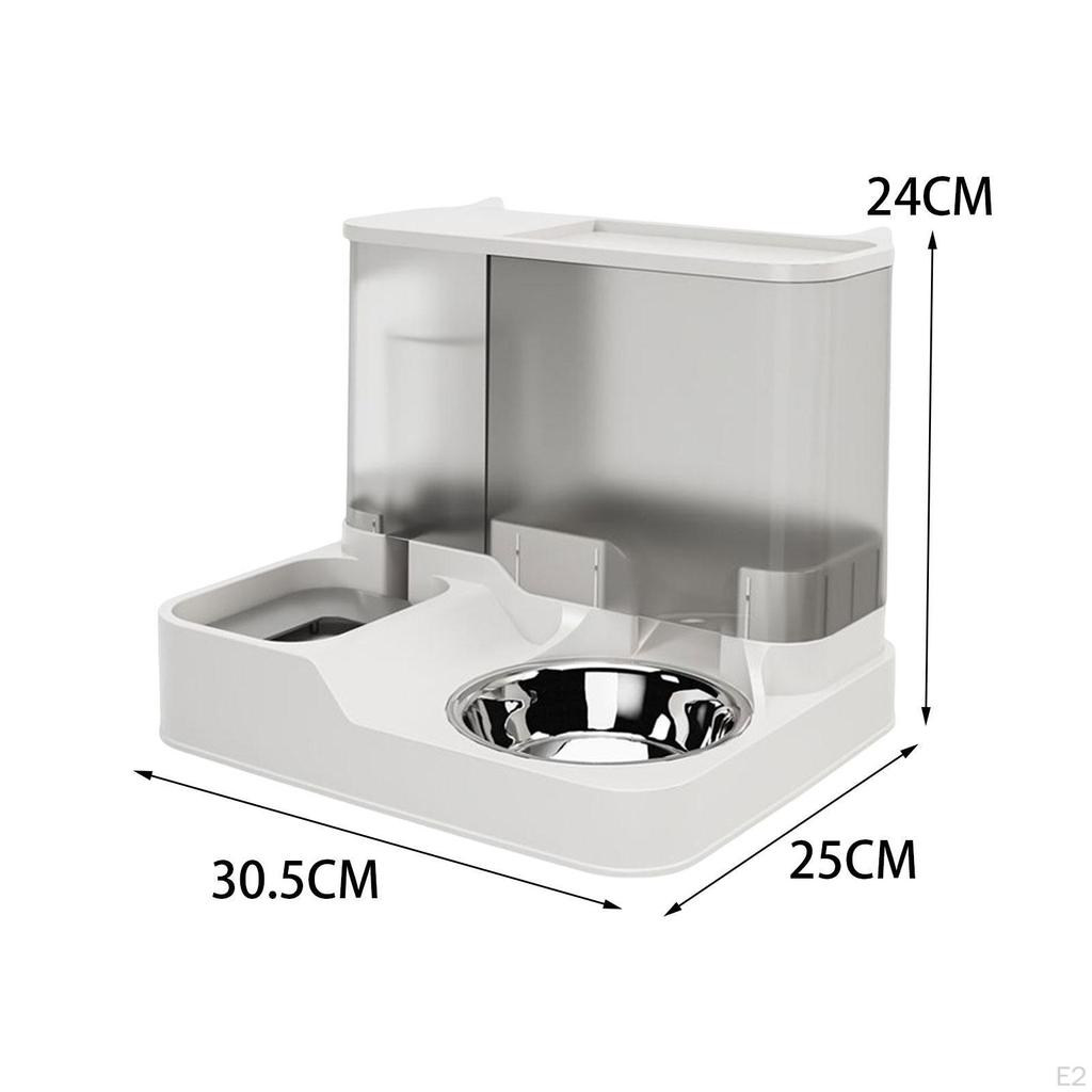 Pet Feeding System with Stainless Steel Bowls - Design, Easy Access