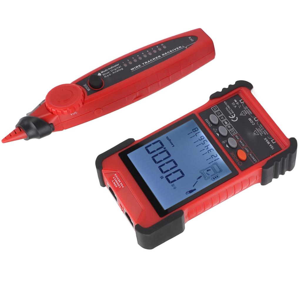 2 In 1 Network Cable Tester Digital Multimeter LCD Screen Network Wire Finder Kit for Metal Cable