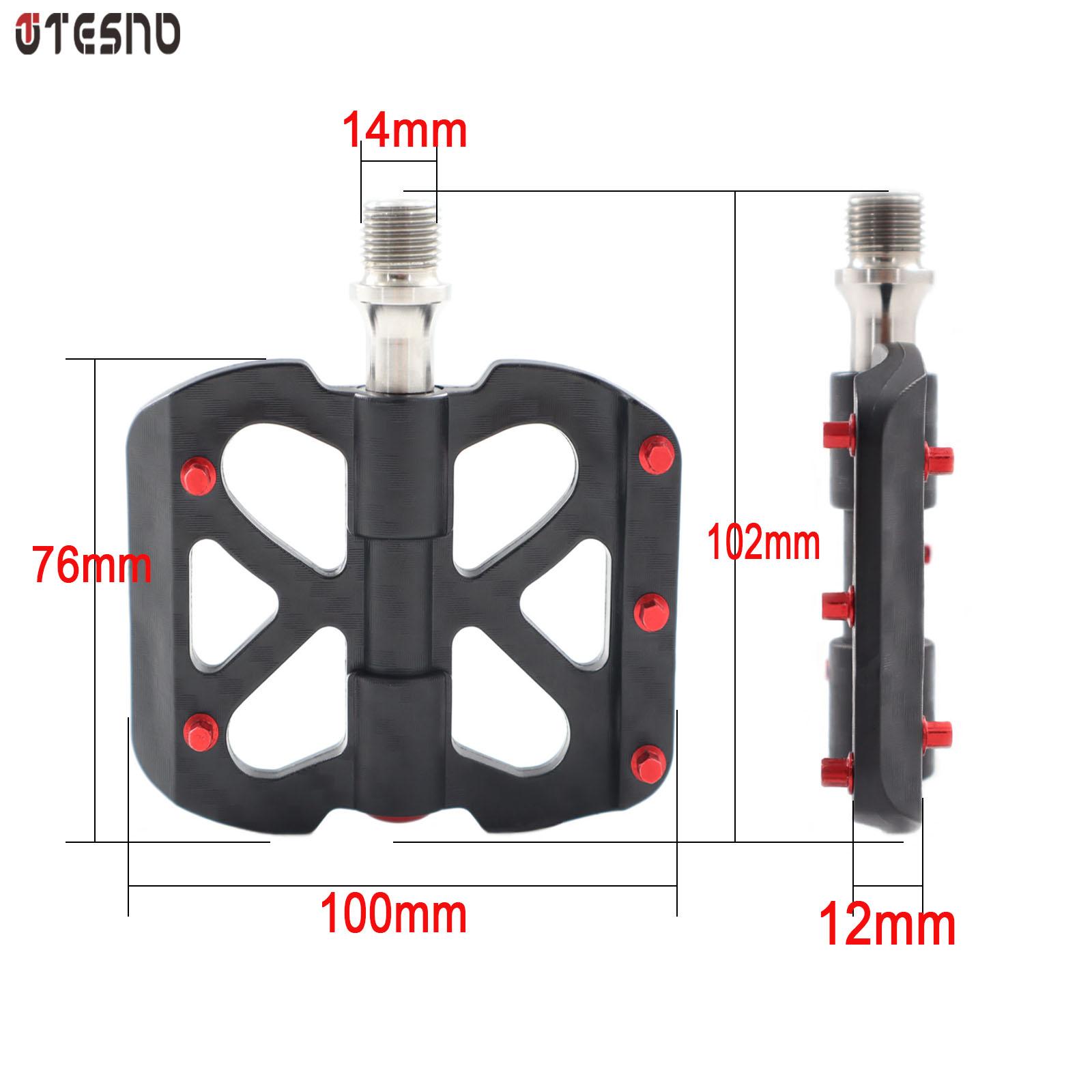 Bicycle Carbon Fiber Pedal Ultralight 167g MTB Titanium Shaft 3 Bearings Titanium Non-Slip Quick Release 14mm Universal Thread чёрный