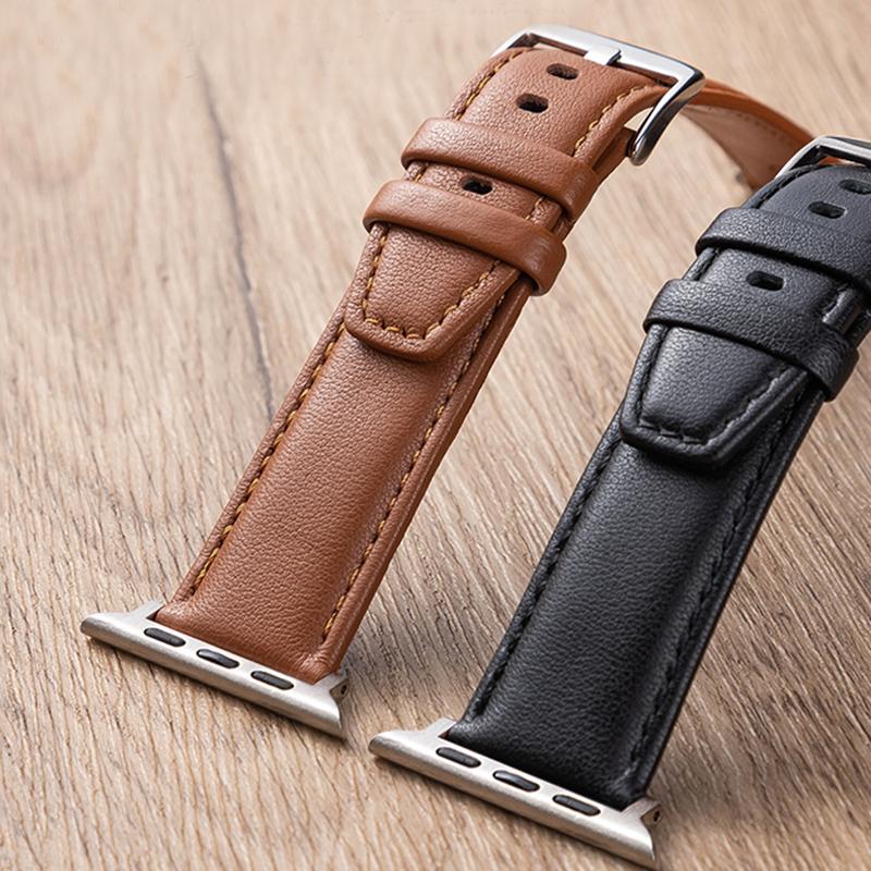 Leather Strap for Apple Watch Band 44mm 45mm 42mm 49mm Ultra Watch Band 38mm 40mm Belt Bracelet  Series Ultra 7 8 5 6 4 SE