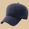 Big Head Men Oversize Baseball Cap with Ear Flaps Wool Blend Bomber Hat Casual Warm Fleece Sports Cap Winter Trooper Trapper Hat