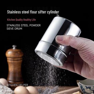 Stainless Steel Fine Mesh Cocoa & Coffee Powder Shaker Sifter Seasoning Bottle for Baking
