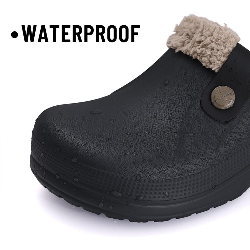 Fashion Kdmi Men's Slippers EVA Shoe Upper Cotton Slippers Classic Popular Clogs Waterproof Winter Soft Fuzzy Slippers For Men And Women