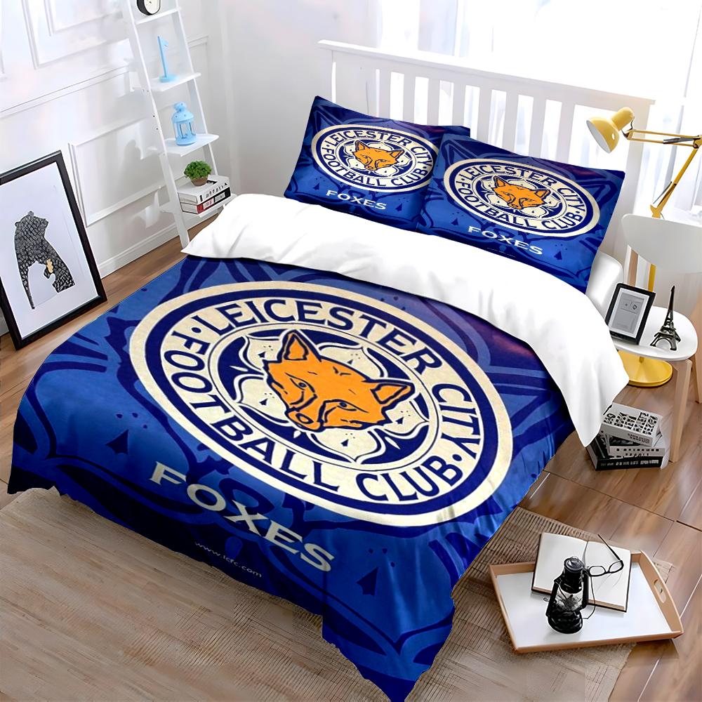 Set Biancheria da Letto Leicester City Football Club Set Biancheria da Letto (1 copripiumino, 2 federe, piumino non incluso)
