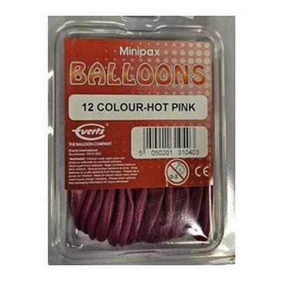 Everts Minipax Latex Plain Balloons (Pack of 12)