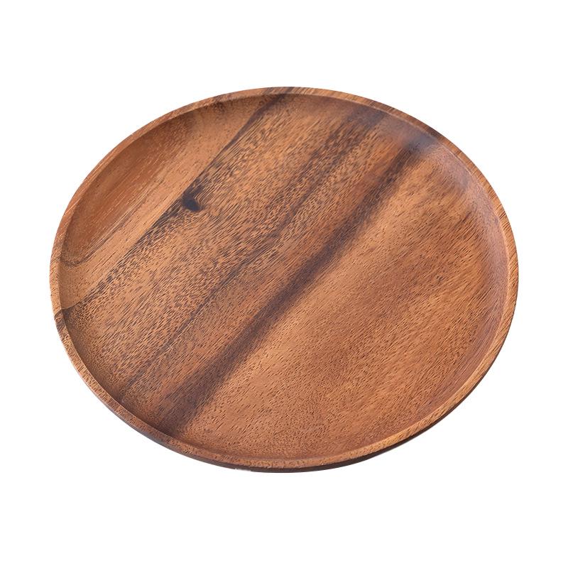 Acacia Wood Round Fruit & Snack Plate