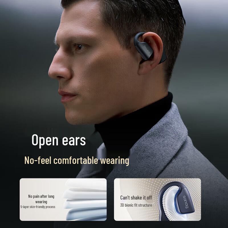 SANAG Z90 Bluetooth Sport Earbuds - Hook-Ear, Noise Cancelling