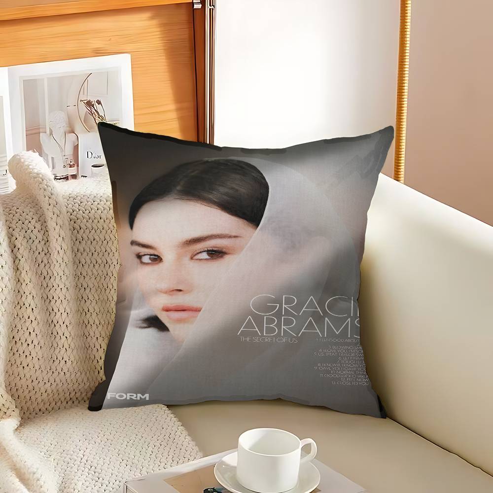 Gracie Abrams Hot Singer Cushion Cover Decorative Pillow Sofa Home Decor Case Pillow Cases