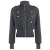 Napoleon Retro Stand Collar Doublebreasted Jacket For Casual Streetwear And Women