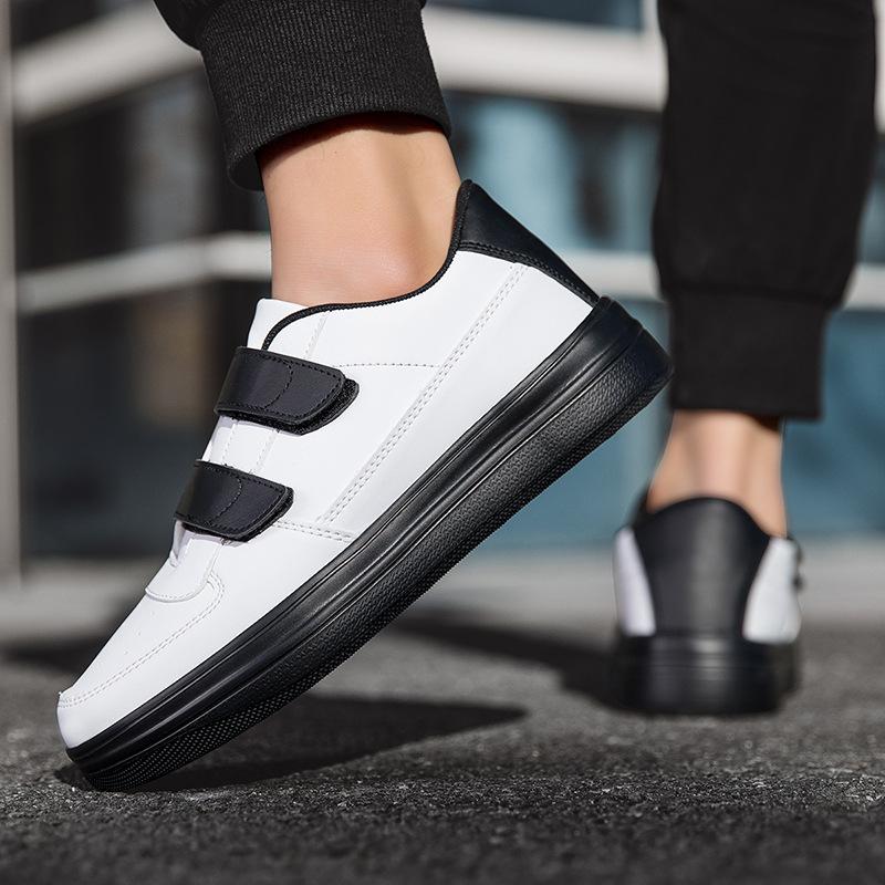 Large size 48 summer white shoes fashion Velcro casual sports board shoes student casual sports shoes men's shoes