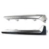 2pc Chrome Plastic Front Bumper Fog Light Trim Set For Subaru Forester 2017-2018