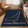 Monza Race Track Autodrome Themed Antislip Durable Polyester Home Decorative Large Size Logo Design Durable Floor Mat For Living Room Restaurant