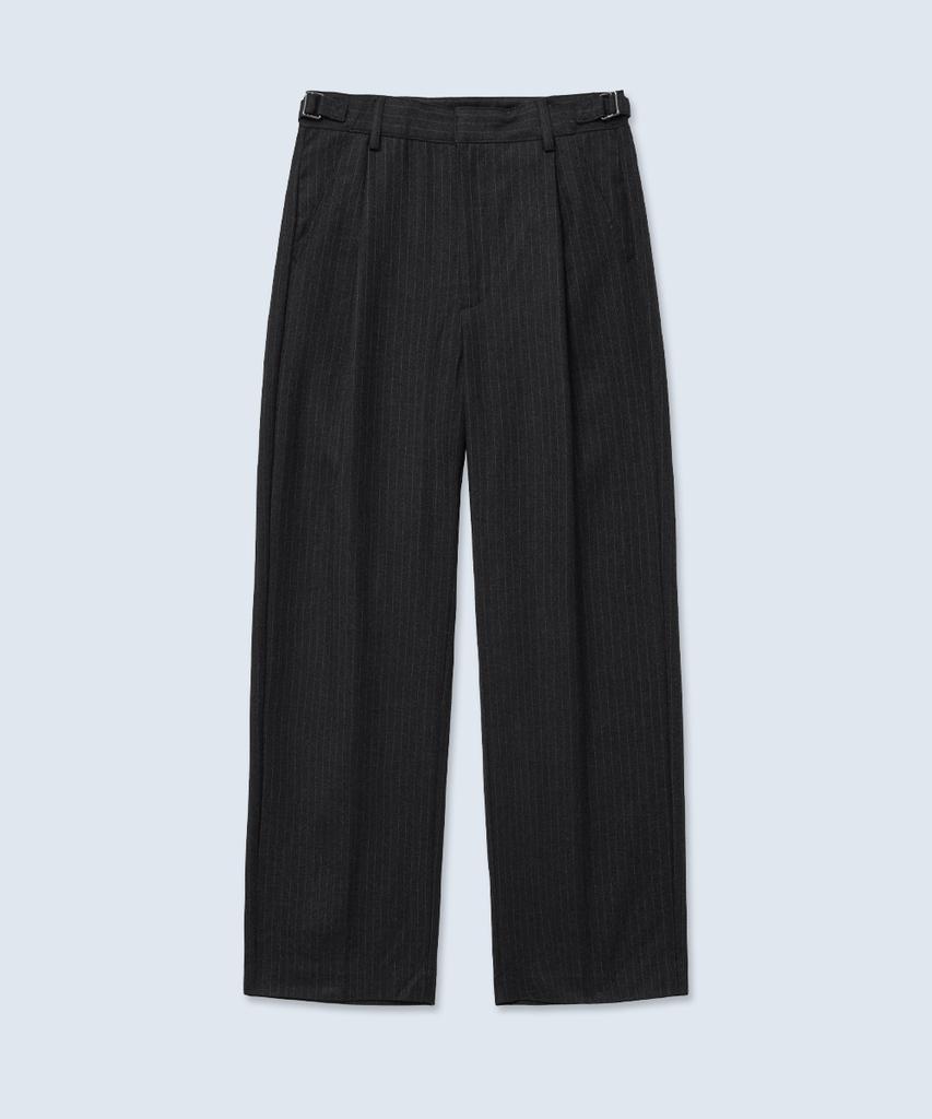 INTEMPOMOOD Retro Stripe Wide Slacks_Black