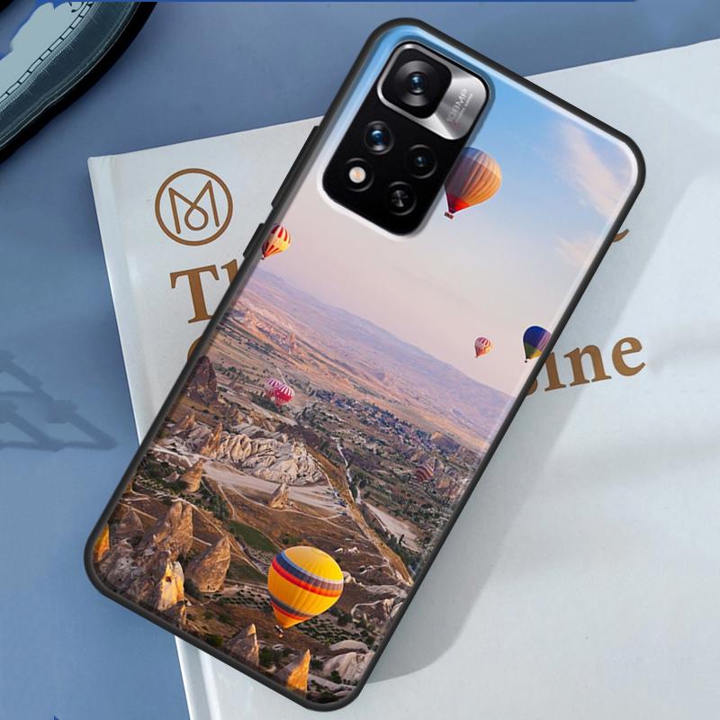 Hot Air Balloon Travel Mountain Case For Xiaomi Redmi Note 14 13 11 9 10 12 Pro 9S 10S 11S 12S Redmi 10C 12C 13C 14C Cover