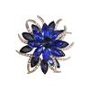 Elegant Double Layer Flower Brooch With Crystals and Florals Designs for Women Jewelry Accessories