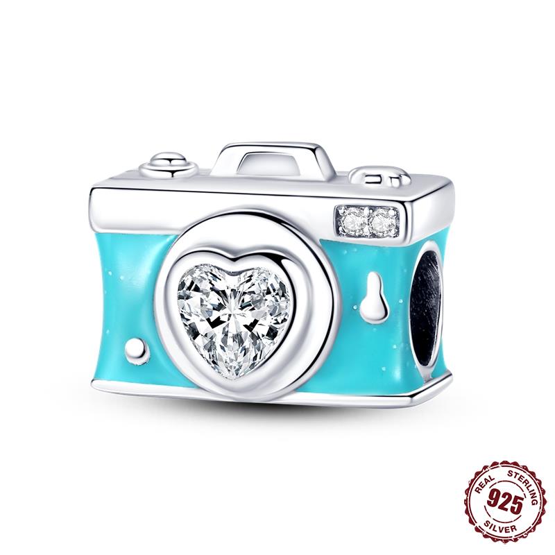 Panpoki 33 Style Copper Charms Travel Series Pendant Beads Fit Fine Bracelets & Bangles Diy Women Jewelry