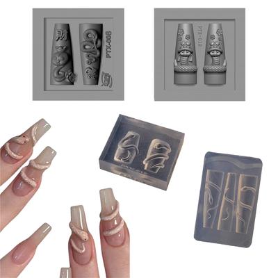 Stampi Resina per Nail Art Serpente Stampo per Intaglio Unghie Stencil per Stamping per Artigianato Resina Epossidica e Progetti Creativi per la Casa