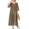 Embroidered Loose Fitting Women's Dress