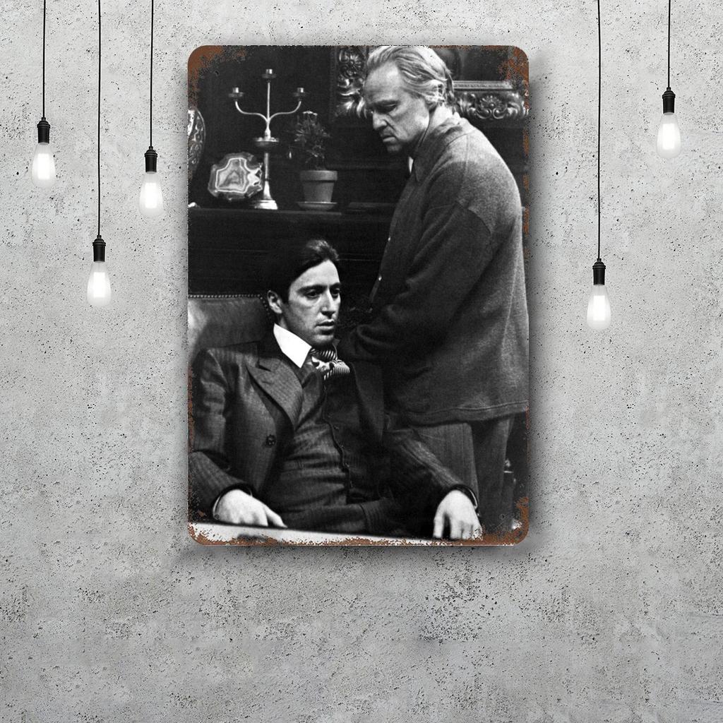 Corleone al pacino Kovové cedule nástěnná dekorace Vintage plechové cedule Kapitán kovový plakát Dekorace pro Bar Pub Klub Nástěnná dekorace