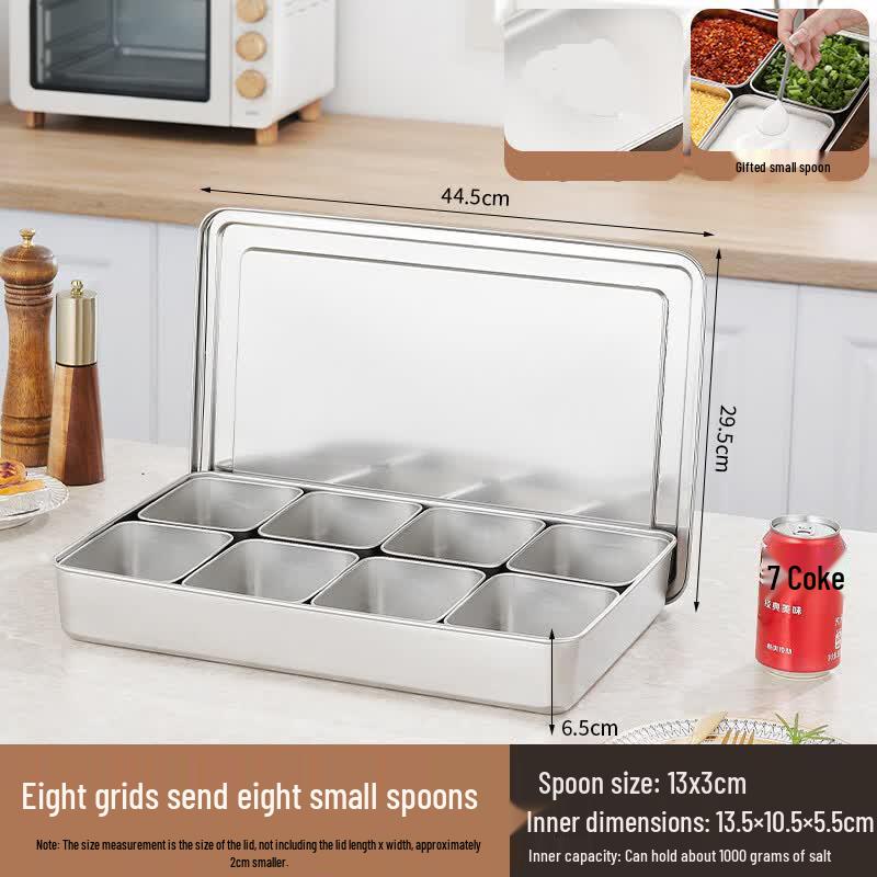 Stainless Steel Seasoning Organizer Set