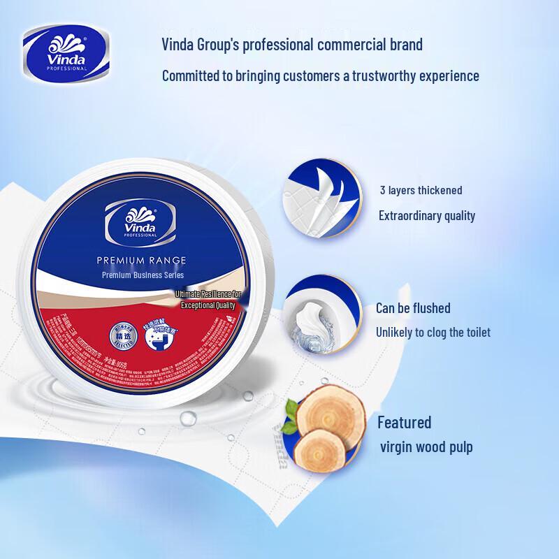 Vinda Premium 3-Ply Large Roll Toilet Paper