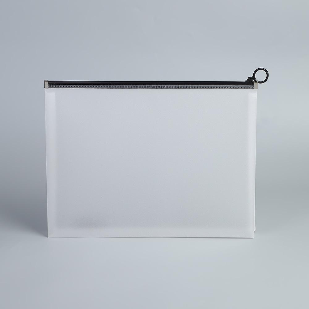Custom Logo Transparent A4 Zipper Bag - Cartoon Pencil Case, Student Stationery, Waterproof PP Office File Holder