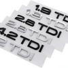 3D ABS Letters 1.9 TDI 2.8 TDI 4.2 TDI Rear Boot Trunk Logo Emblem Sticker For qaz23 A3 A4 A6 A8 Q3 Q5 Q7 Q8 Car Accessories