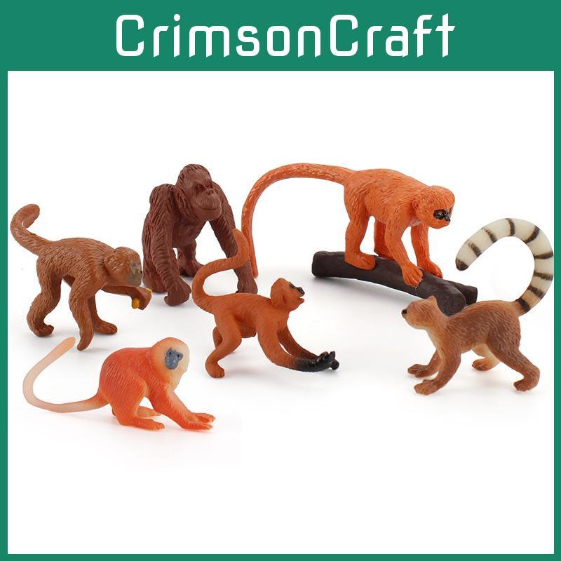 Simulated Animal Monkey Plastic Figure For Kids Playroom And Collection Display