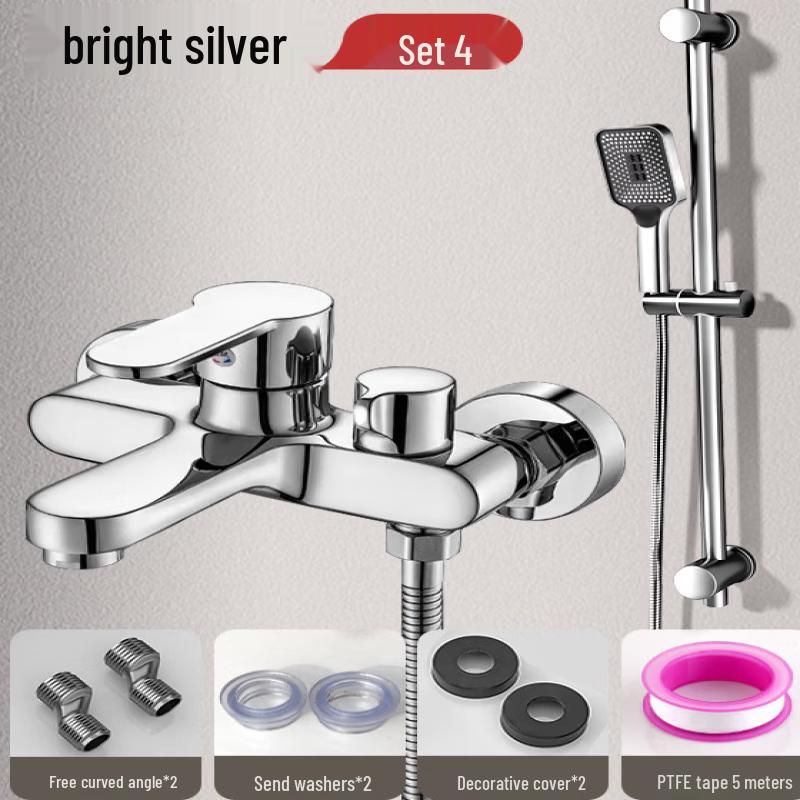 OLOEY Bathroom Cold & Hot Water Shower Faucet Set