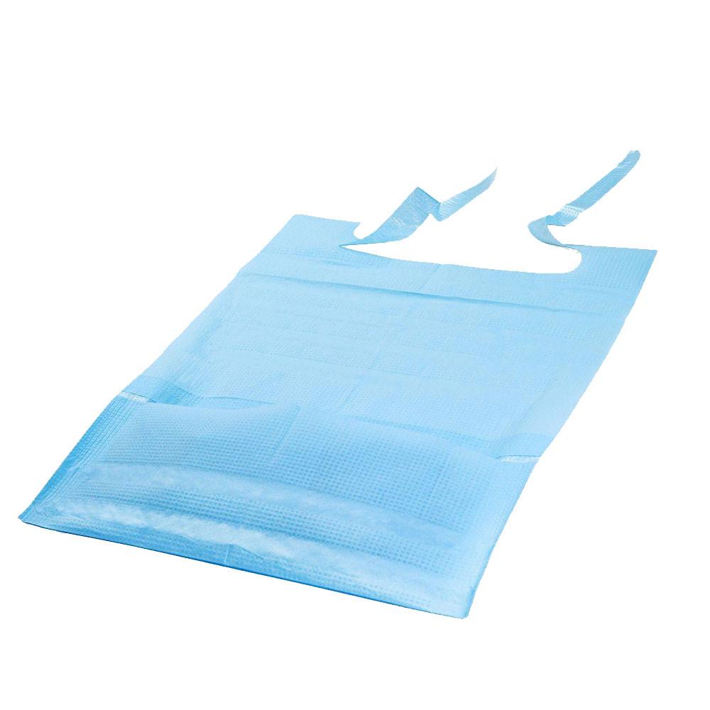 Tandhalsduk med ficka 39cm x 48cm Blåfolierad 54g Dentixpro 50st