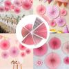 Ruidee 6 PCS Paper Fan Decorations Hanging Paper Fans Decorations with Colorful Paper Fans Rainbow Hanging Paper Fan for Party Decorations Festival