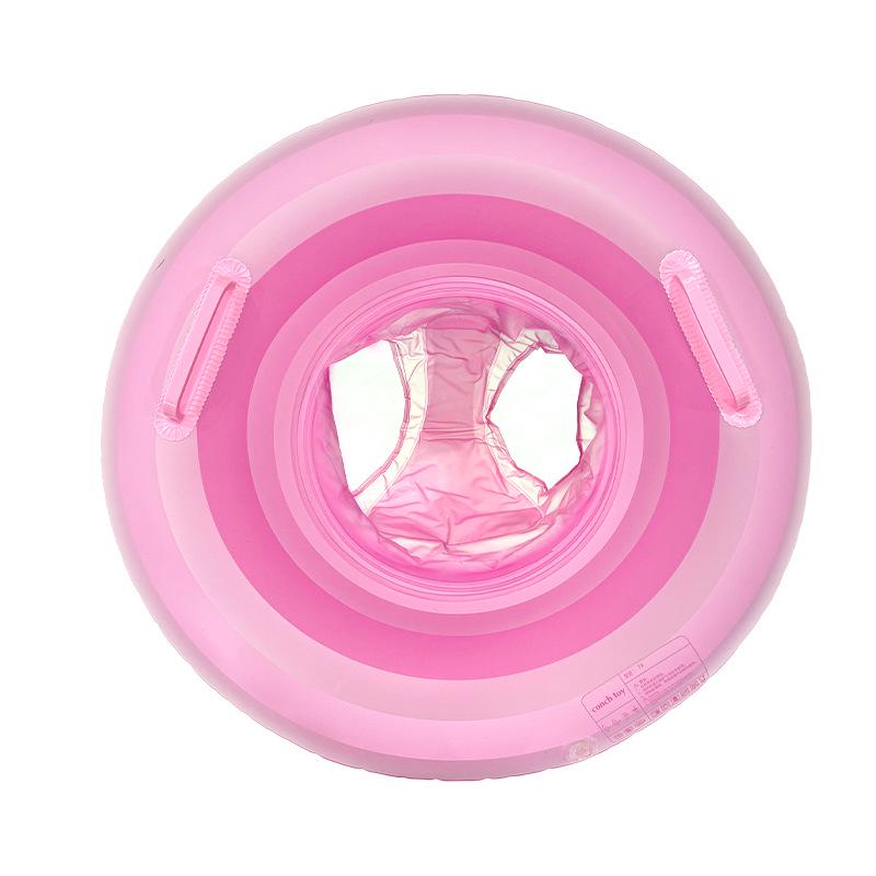 Summer Pink Heart Rabbit Sunshade Kids' Swim Ring - Anti-rollover Inflatable Seat
