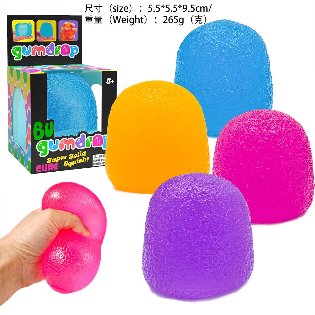 Brinquedos Squishy 3D Transparentes, Brinquedos Sensoriais Fidget de Crescimento Lento, Bolas Anti-Stress Não Tóxicas para Crianças e Adultos